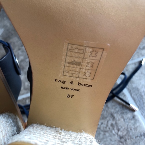 Rag & Bone NWOB Navy Blue Eden Lace Up Sandals - Picture 7 of 8